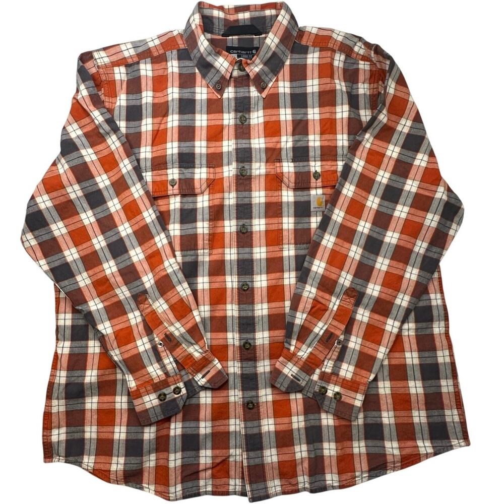 Carhartt Plaid Heavyweight Flannel Button Up Long Sleeve